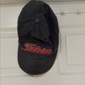 Titleist Black Hat with Red Embroidery